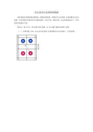 羽毛球场地及单双打规则