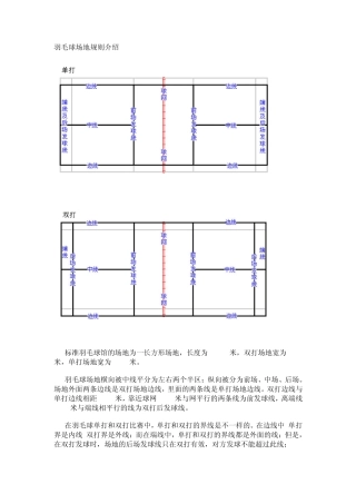 羽毛球场地规则