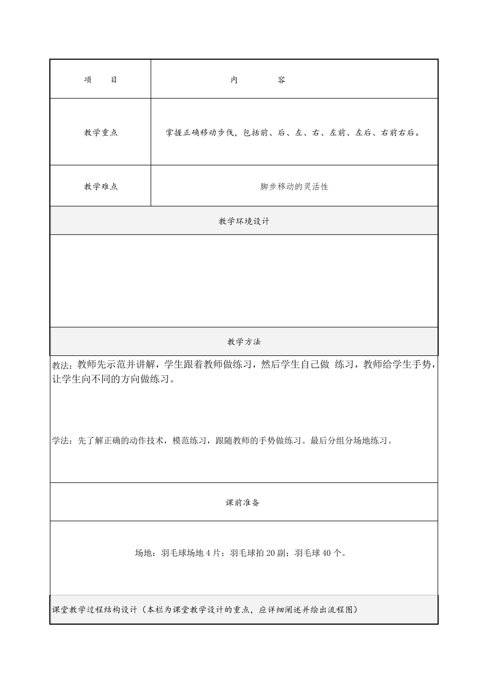 羽毛球基本移动步伐教案_第2页