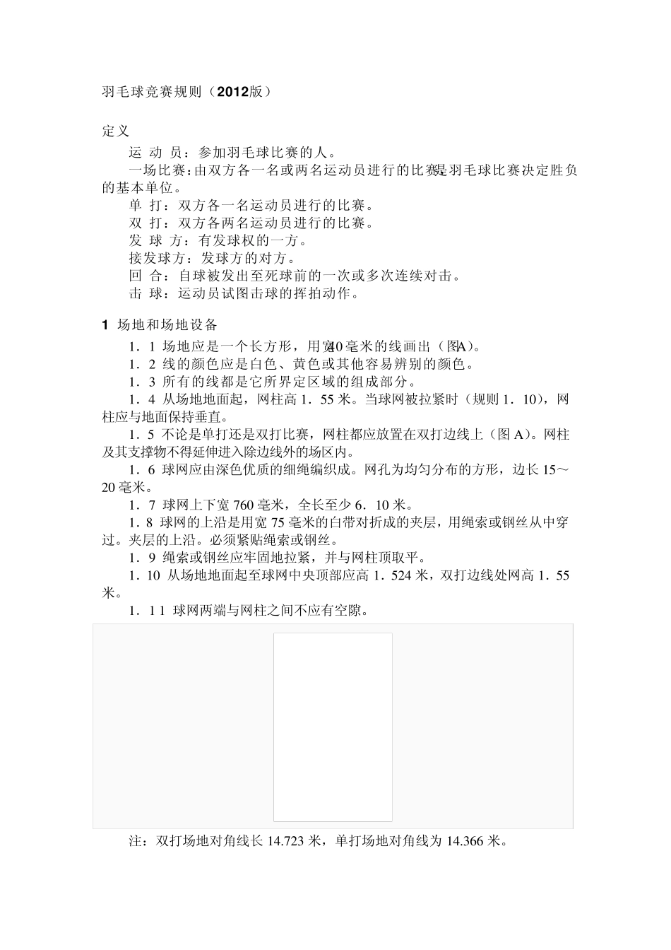 羽毛球竞赛规则(2012版)_第1页