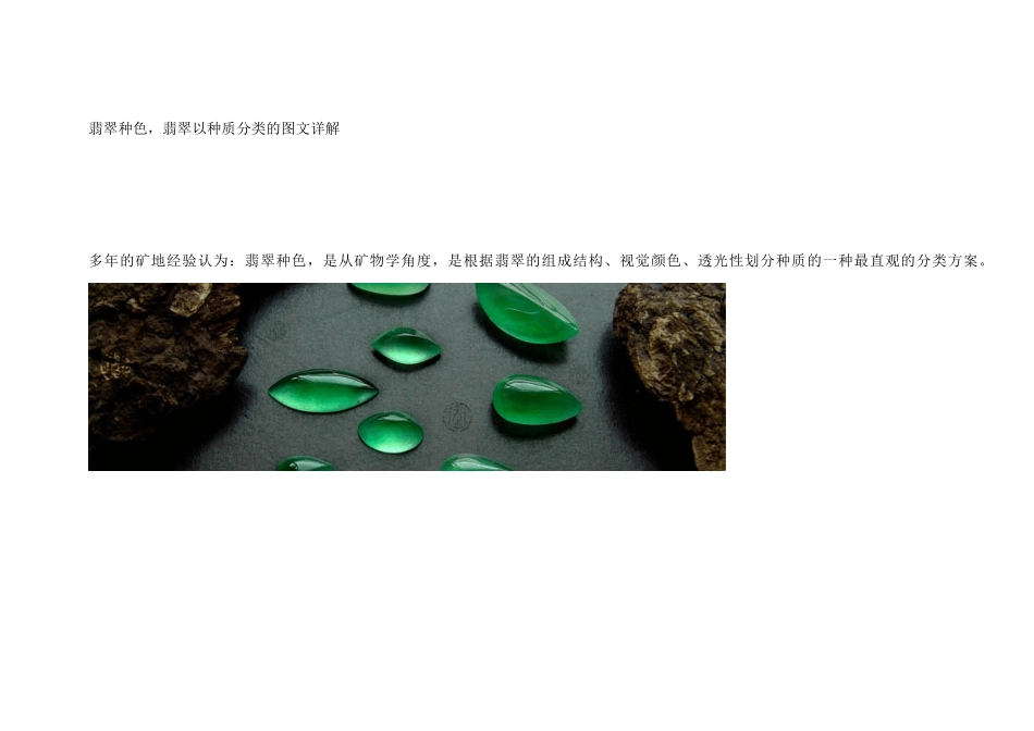 翡翠种色,翡翠以种质分类的图文详解_第1页