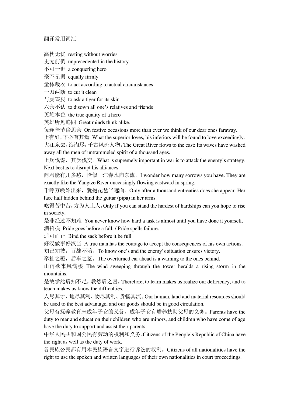 翻译常用词汇_第1页