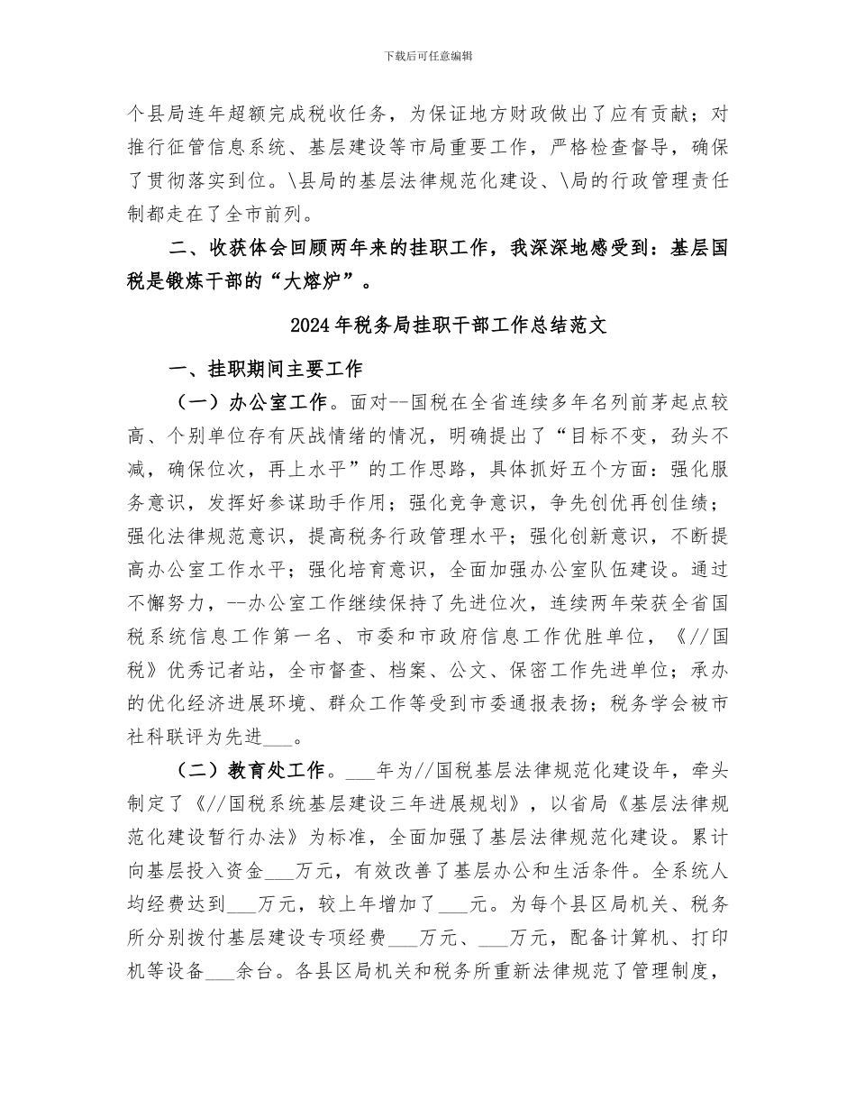 2024年税务局挂职干部工作总结_第3页
