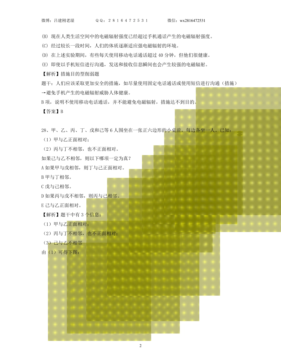 老吕详解2015管理类联考逻辑写作真题_第2页
