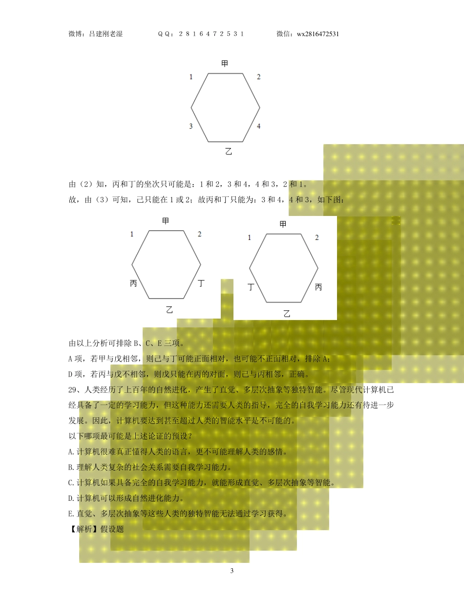 老吕详解2015管理类联考逻辑写作真题_第3页