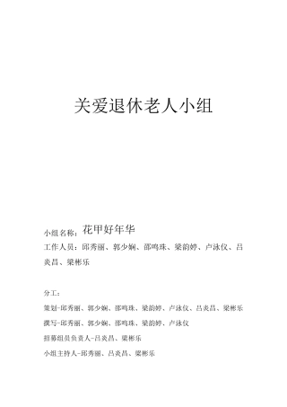 老年人小组工作终极版