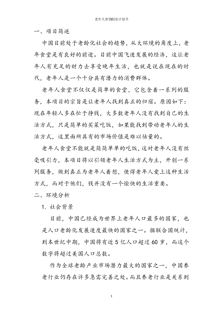 老年食堂商业计划书_第3页