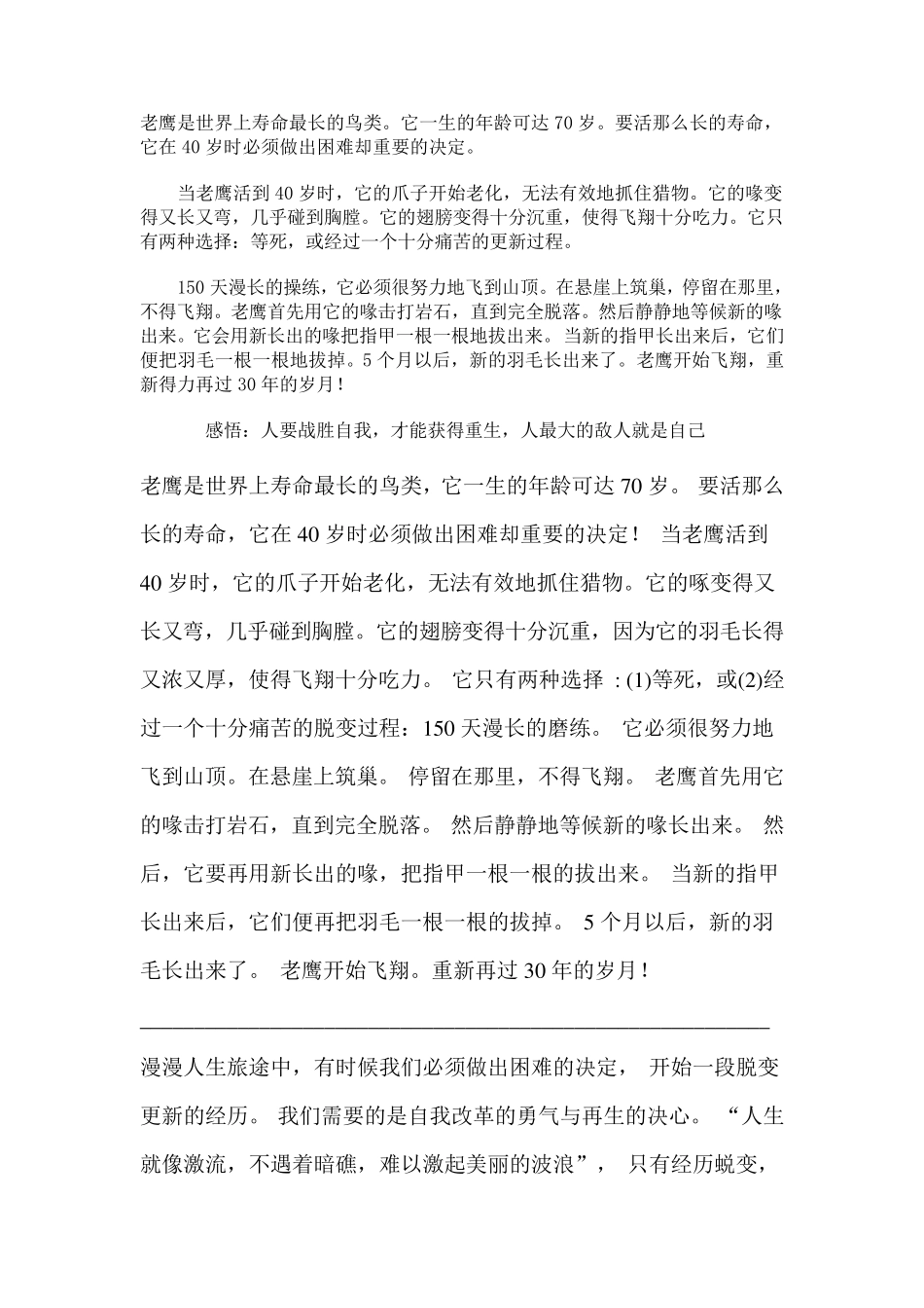 老鹰重生的故事_第1页