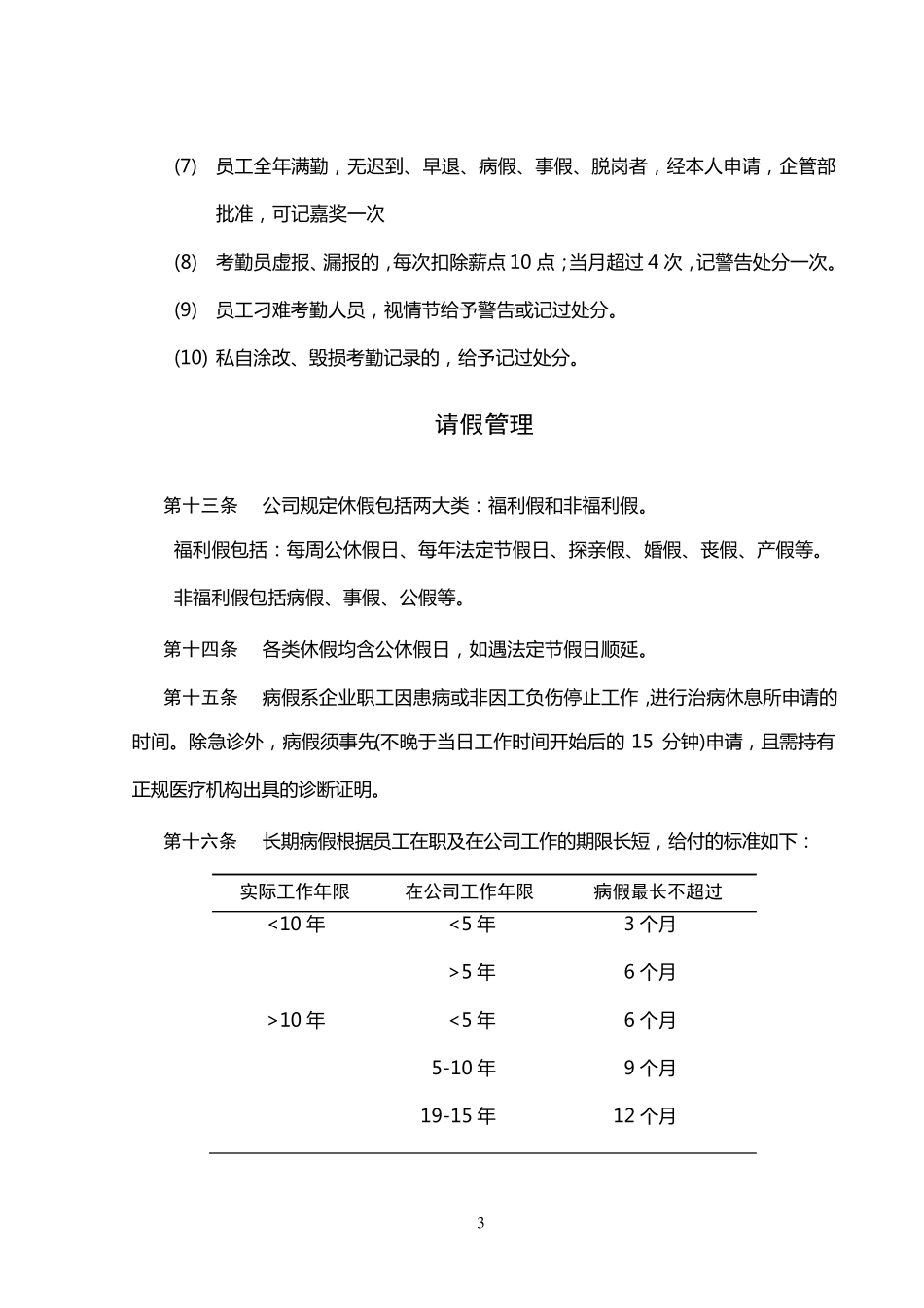 考勤及劳动纪律管理制度_第3页