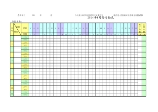 考勤表自动统计模板
