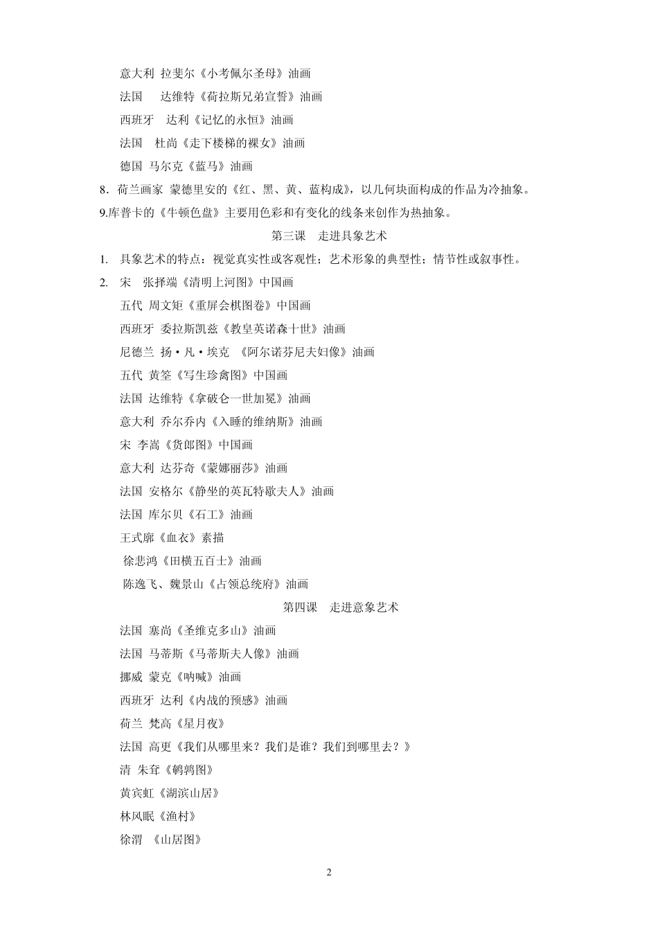 考点解析美术部分基本知识_第2页