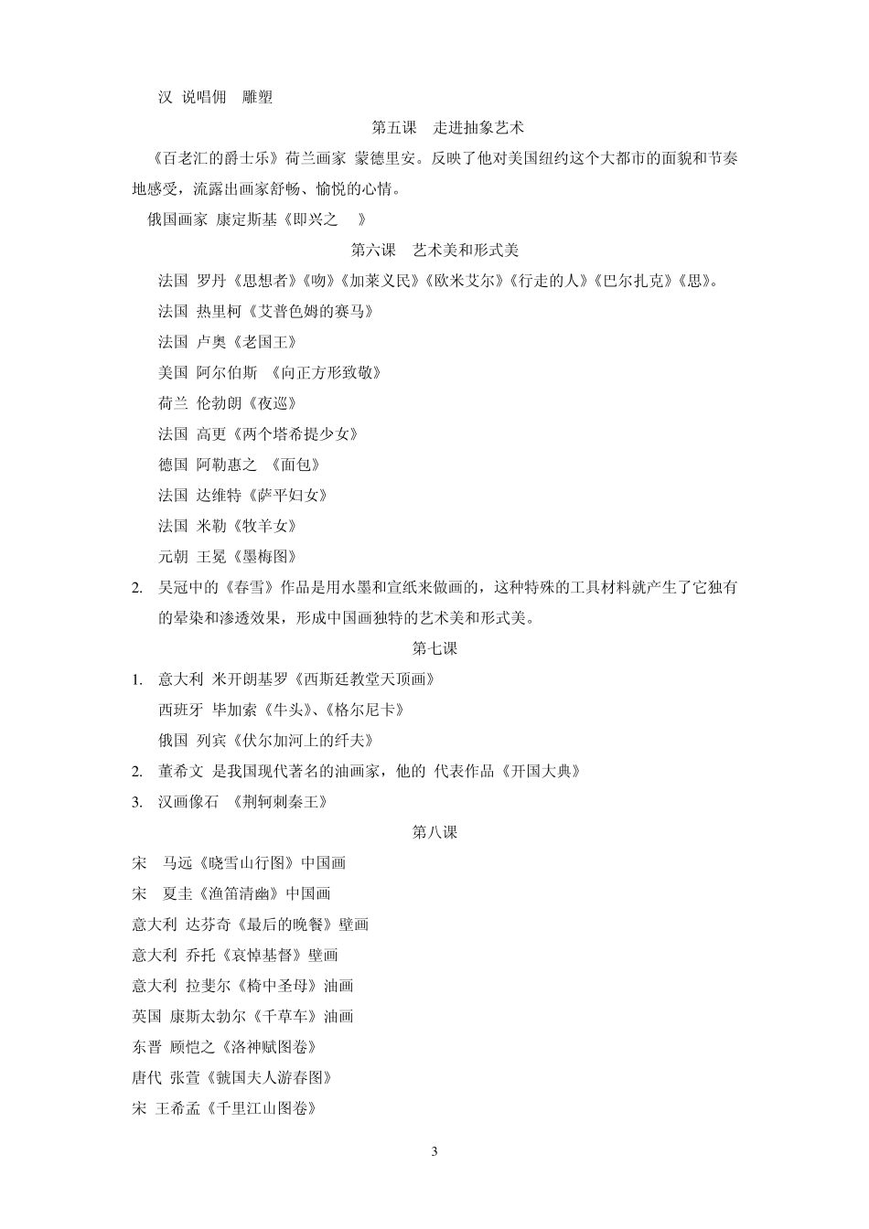 考点解析美术部分基本知识_第3页