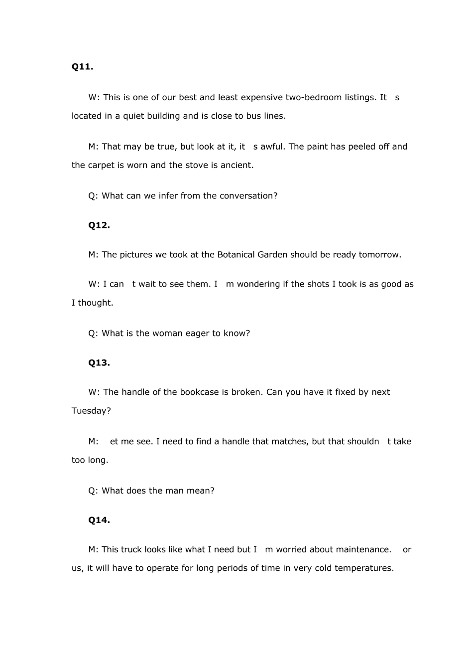 考研复试听力练习材料_第1页