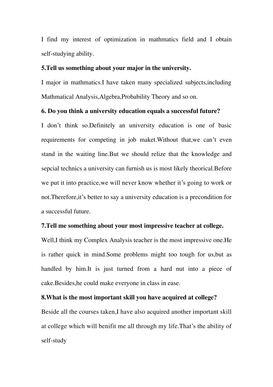 考研复试英语问答_第3页