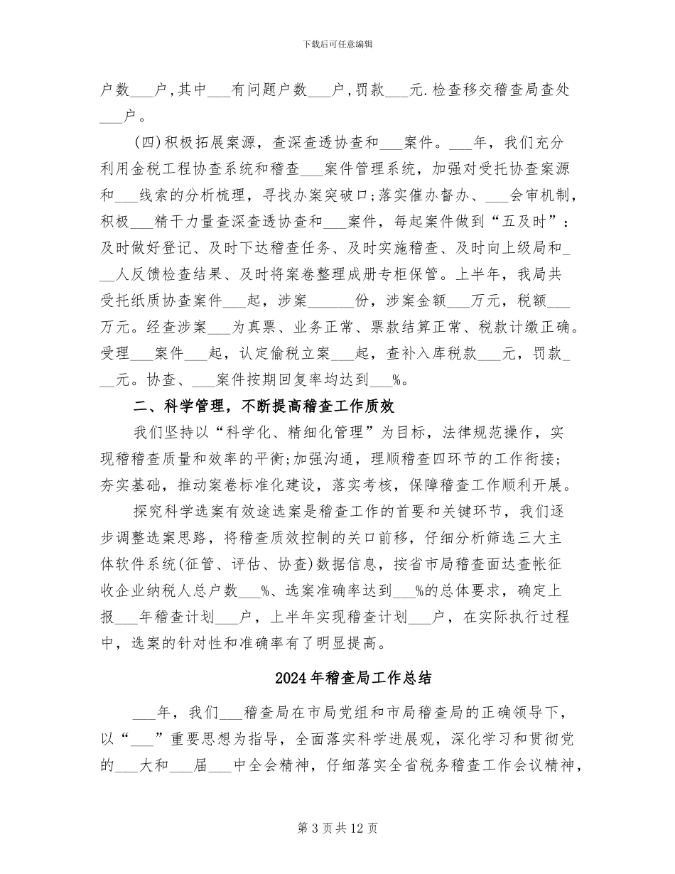 2024年稽查局工作上半年总结_第3页