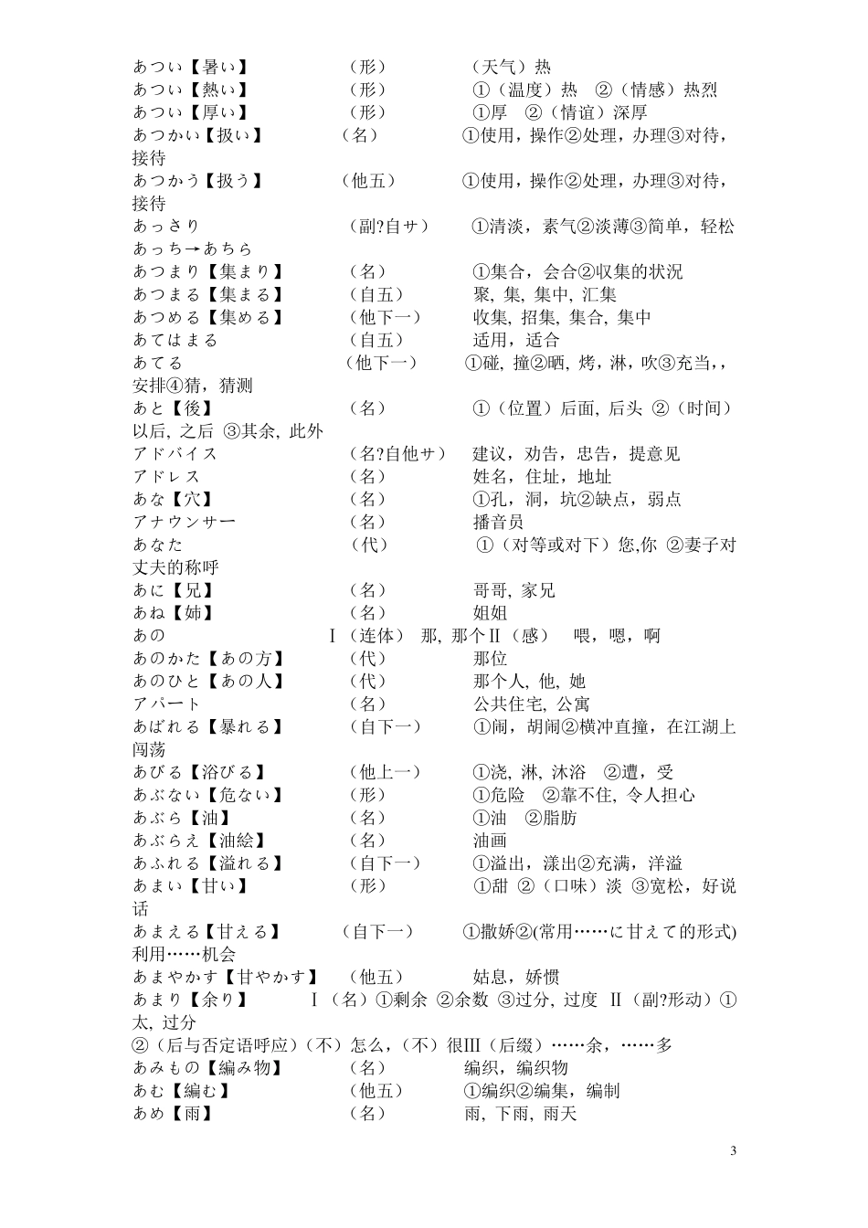 考研日语单词核心4000词汇_第3页