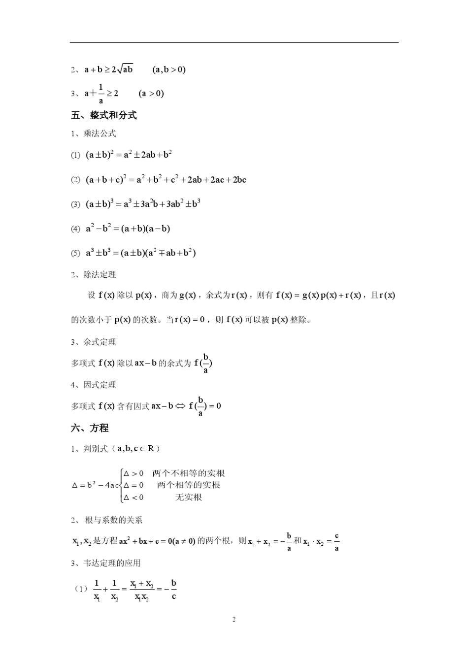 考研管理类联考数学核心公式_第2页