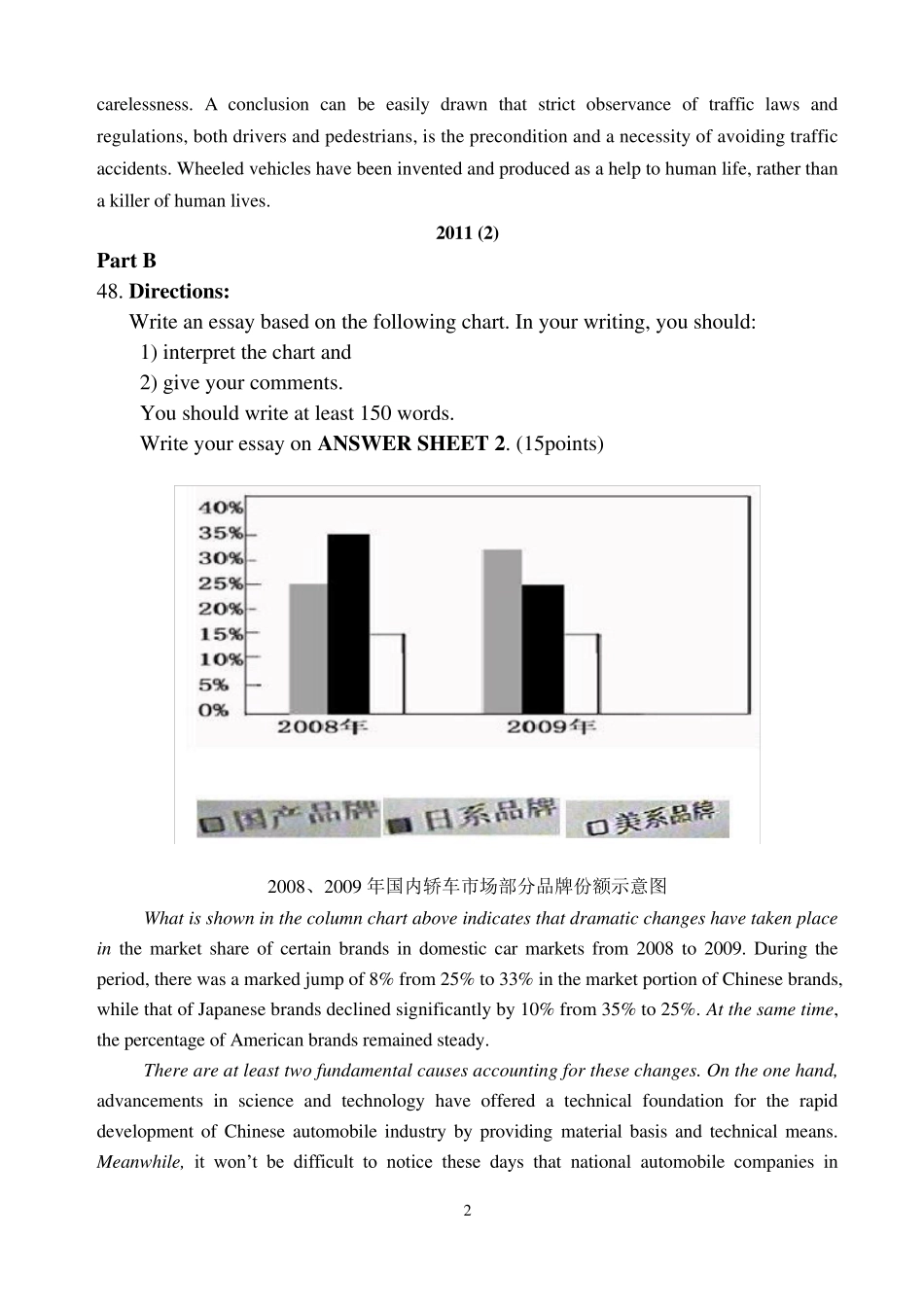 考研英语二图表作文+范文++模板_第2页