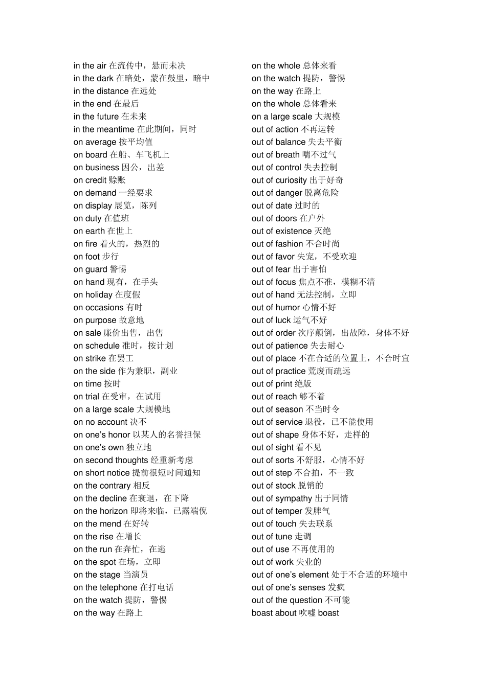 考研英语常用介词短语及搭配_第3页