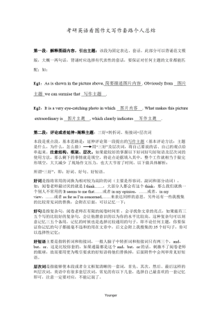 考研英语看图作文全攻略(个人经验总结)