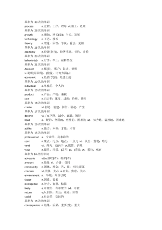 考研高频词汇(word整理最佳打印版)