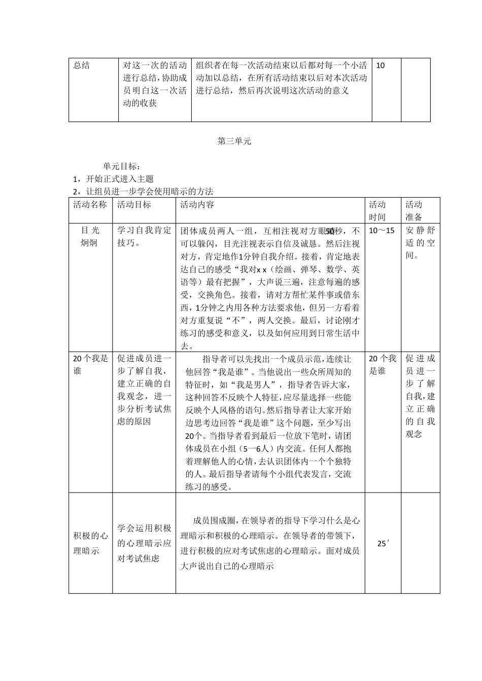 考试焦虑心理辅导之团体心理游戏设计_第3页