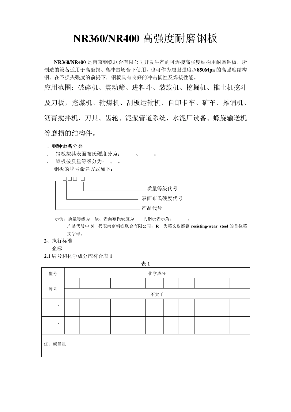 耐磨钢产品使用说明书_第2页