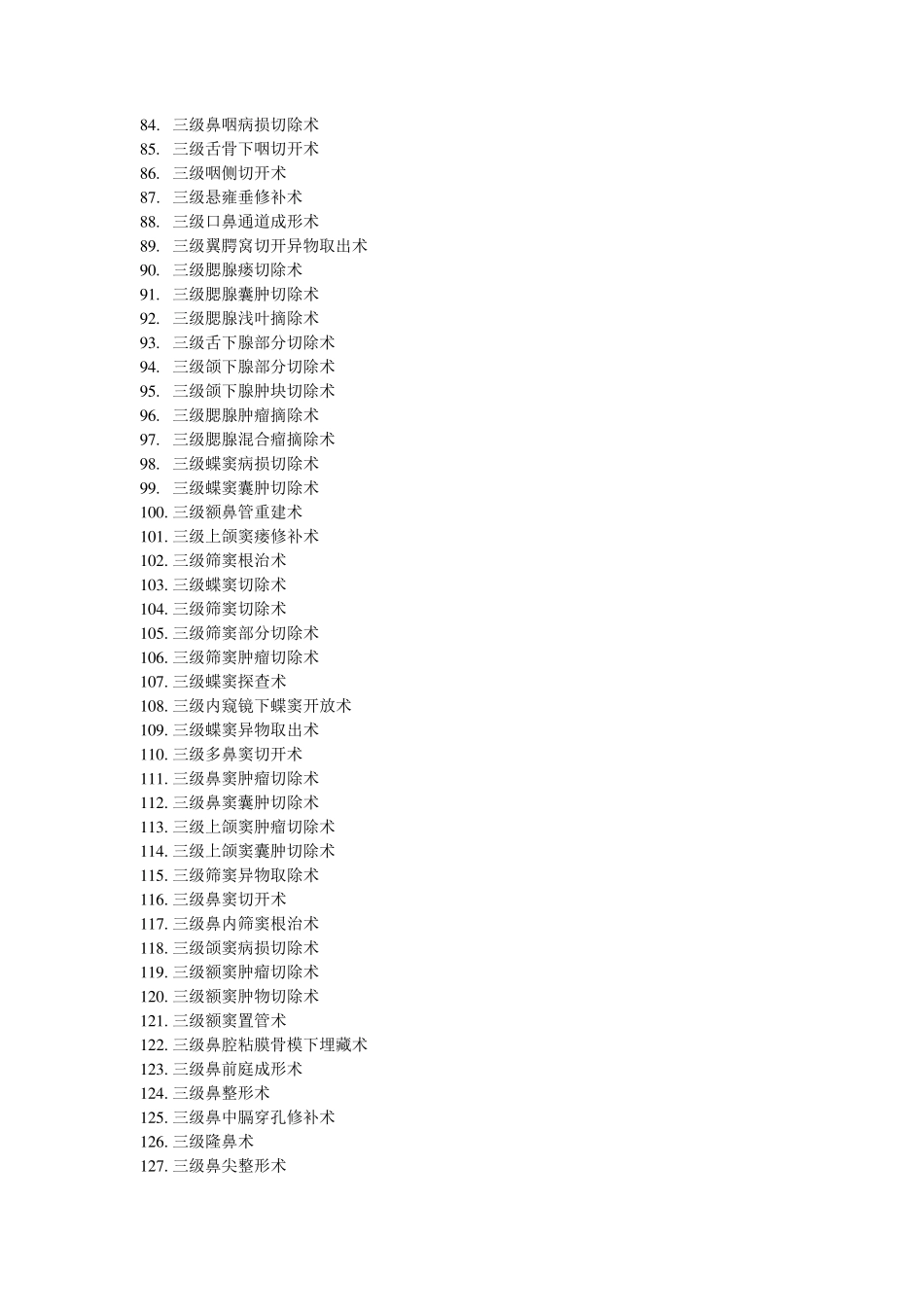 耳鼻咽喉科手术分级目录_第3页