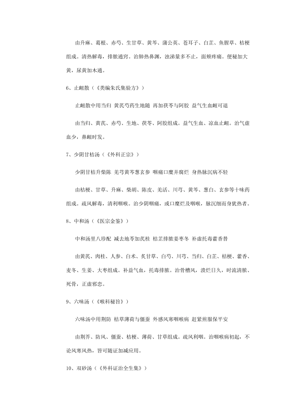 耳鼻喉科常用中药方歌_第2页