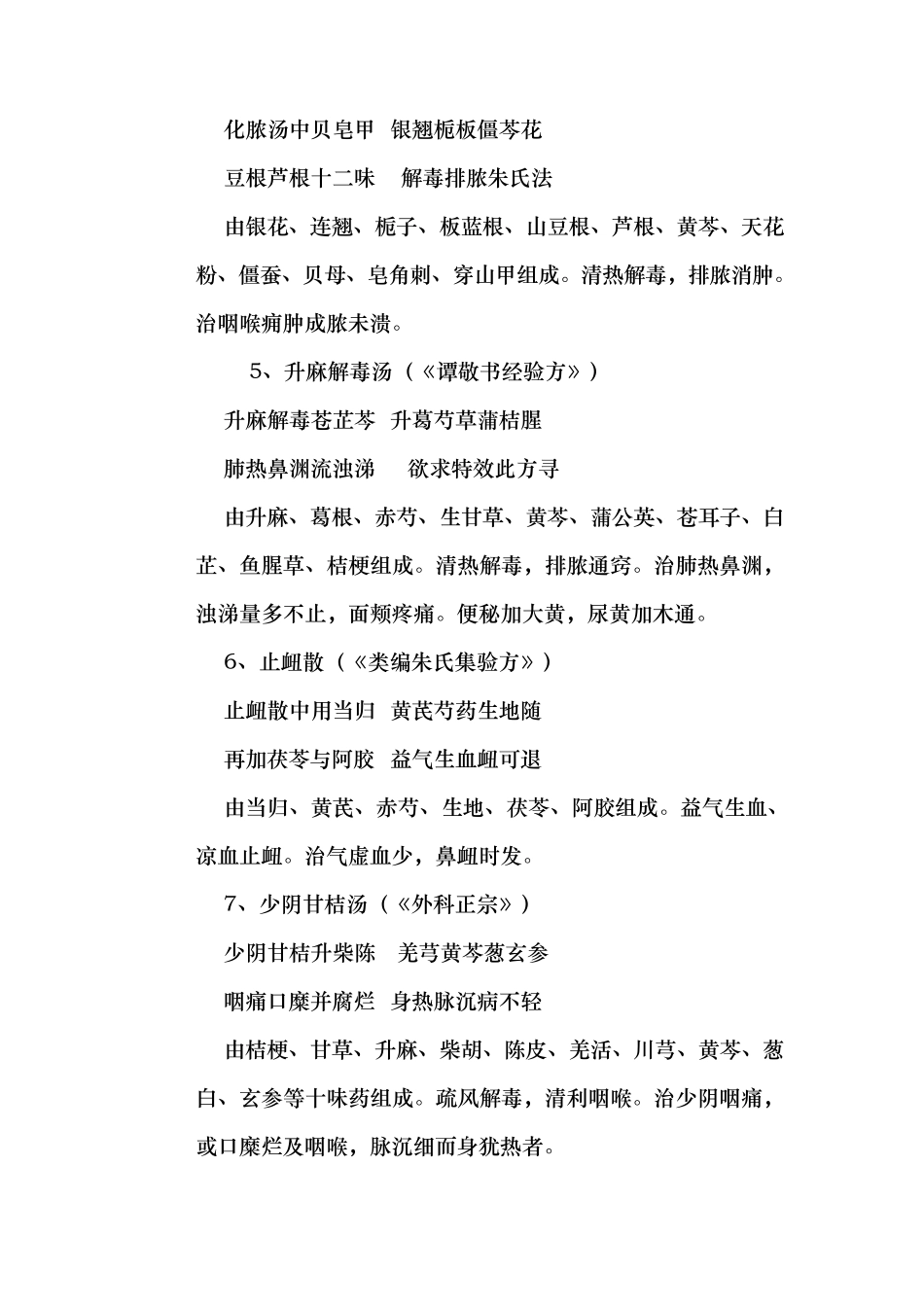 耳鼻喉科常用方剂歌诀_第2页