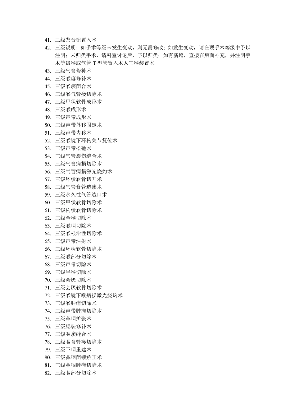 耳鼻喉科手术分级目录_第2页