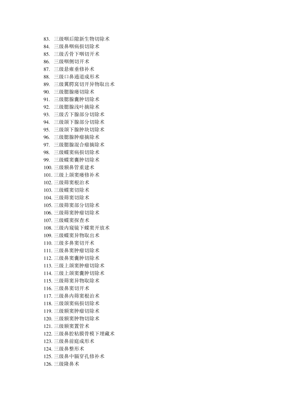 耳鼻喉科手术分级目录_第3页