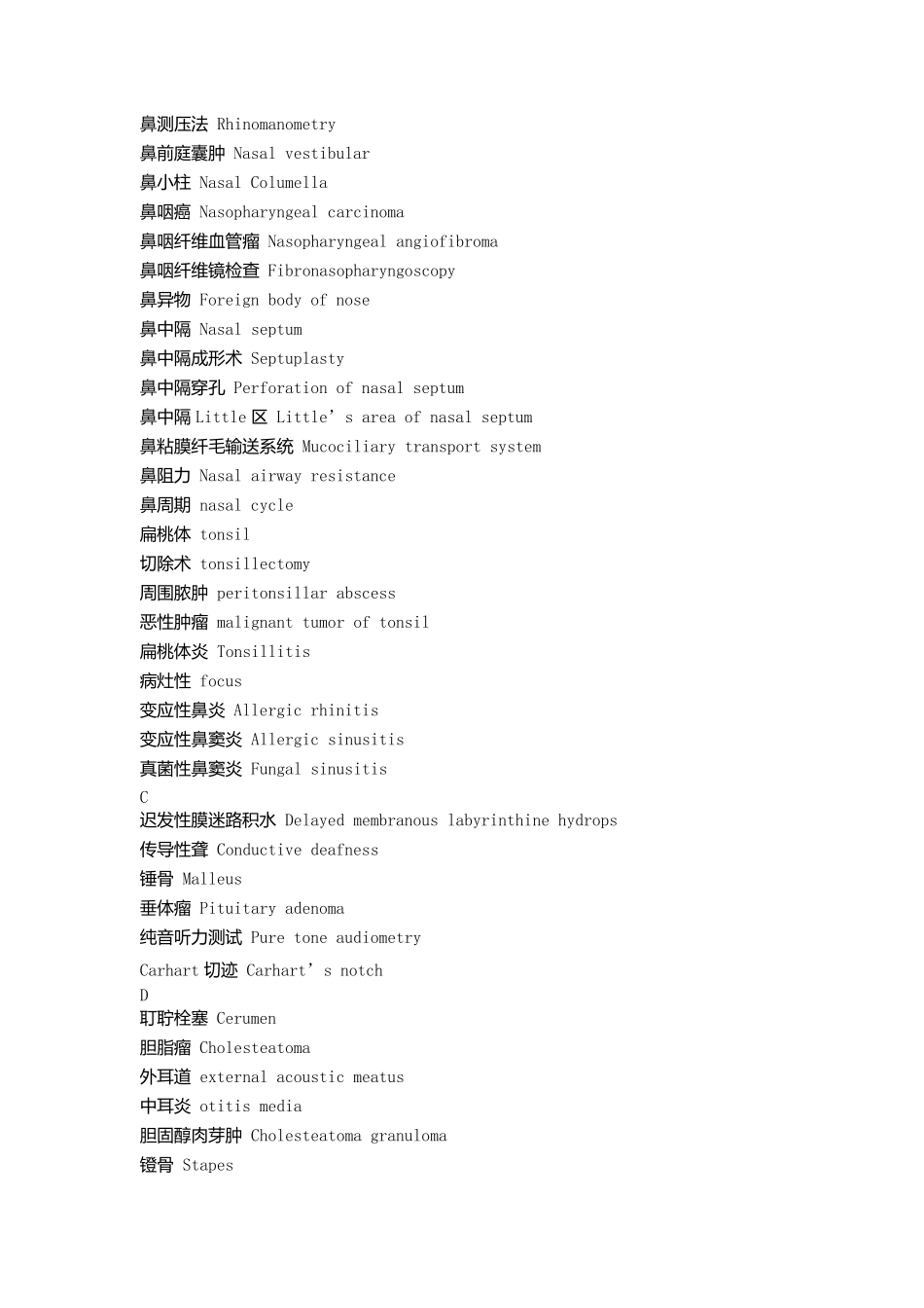 耳鼻喉英文单词_第2页