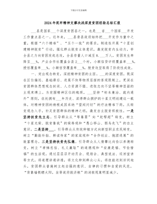 2024年筑牢精神支撑决战深度贫困经验总结汇报