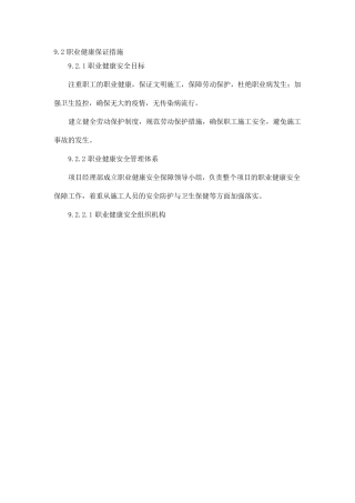 职业健康保证体系与措施