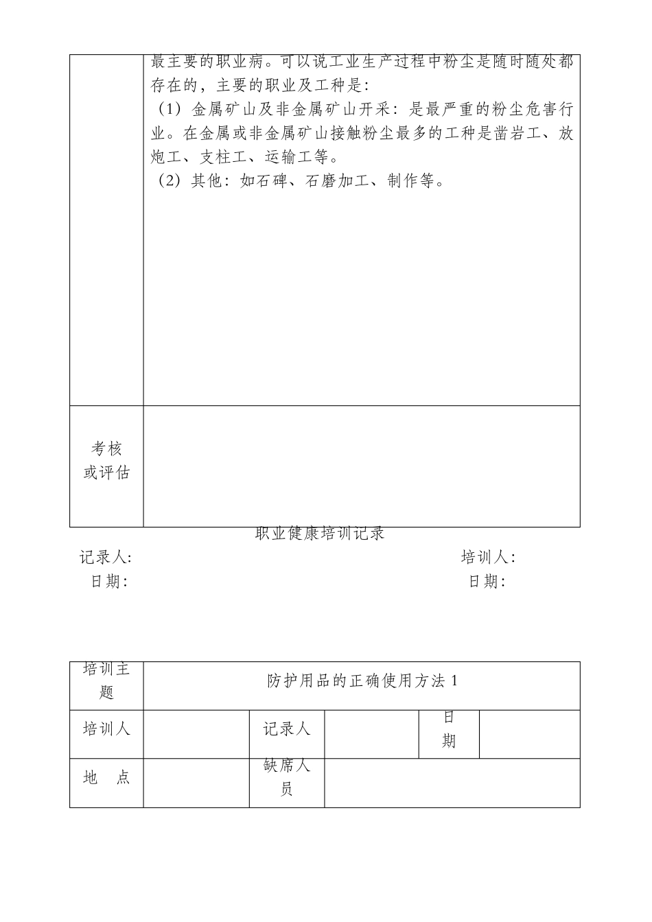 职业健康培训记录(完整资料)_第2页