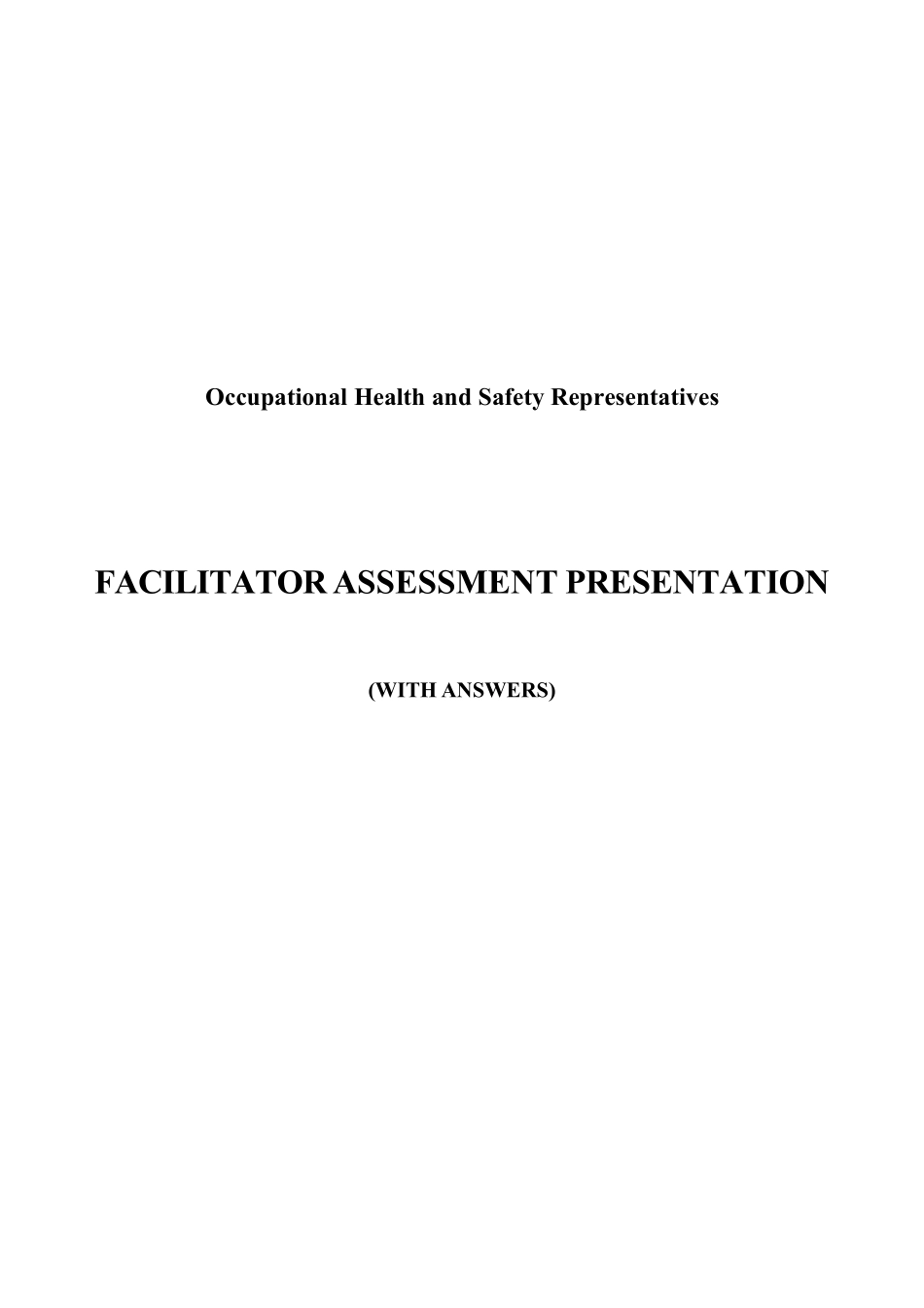 职业健康安全培训考核试卷_第1页