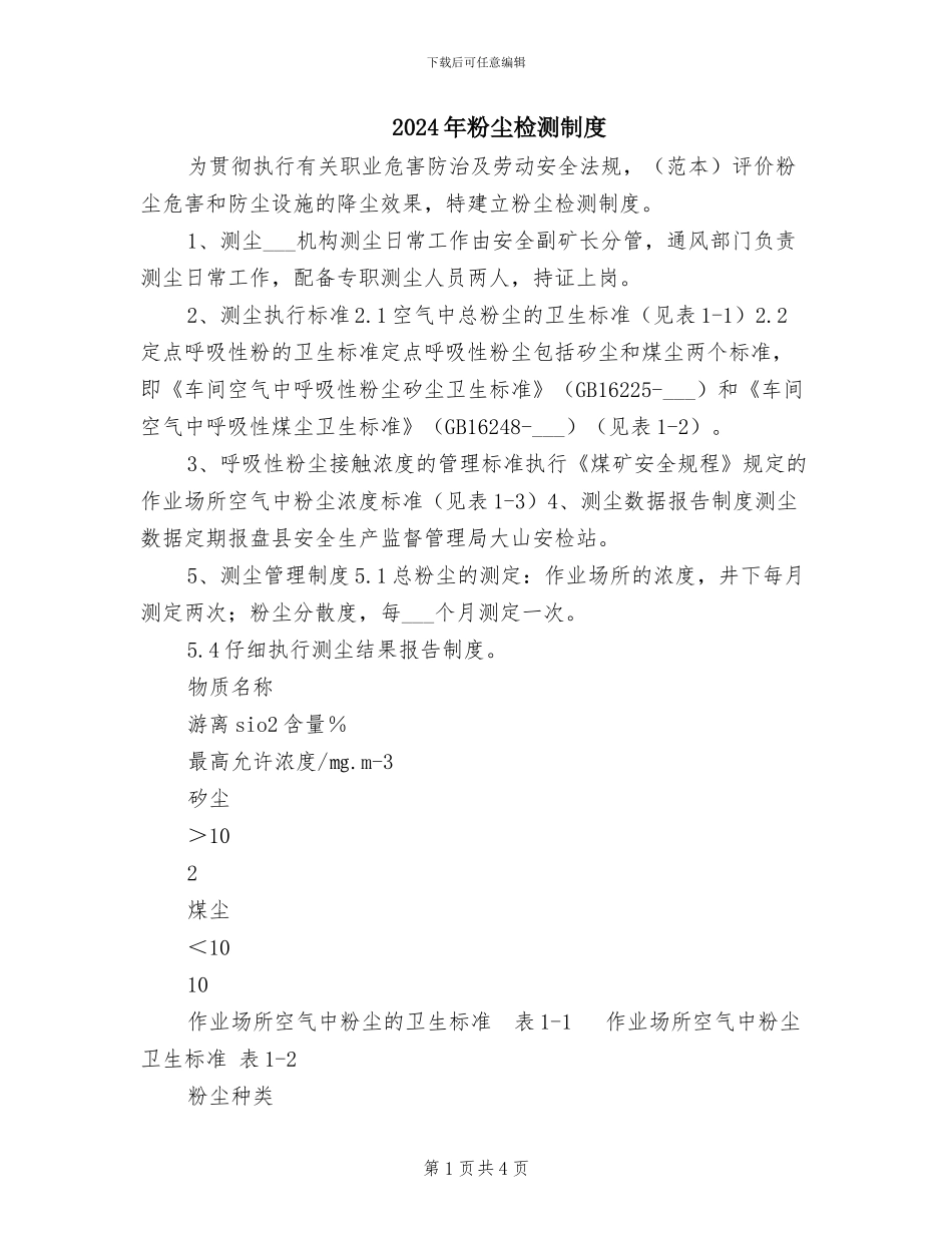 2024年粉尘检测制度_第1页
