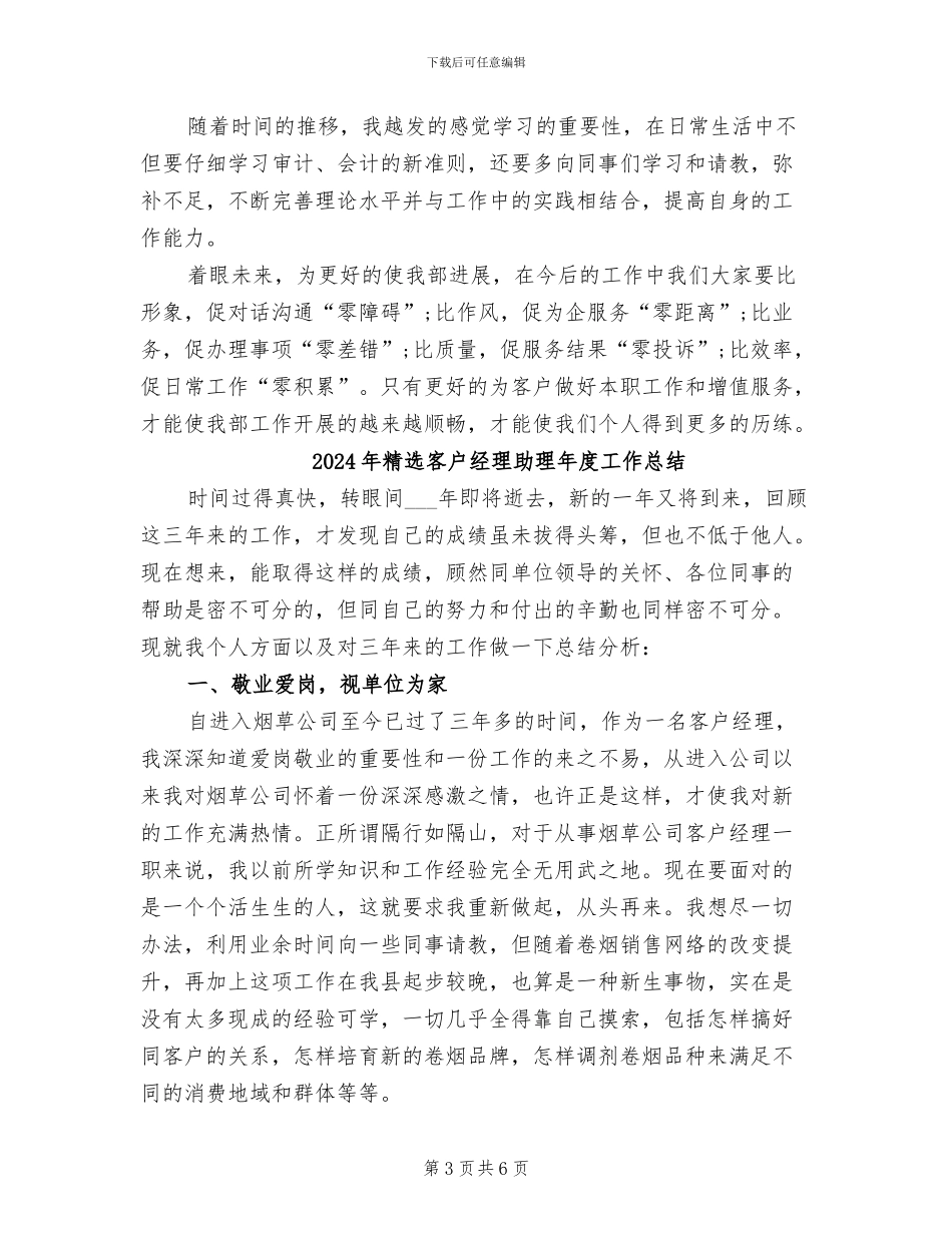 2024年精选审计助理年终工作总结范文_第3页