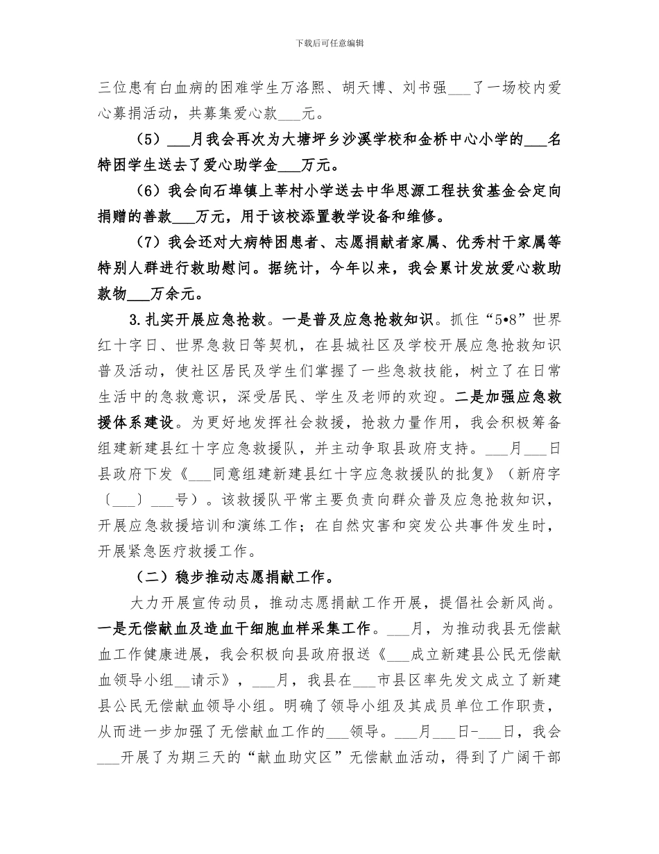 2024年红十字协会年终工作总结_第2页