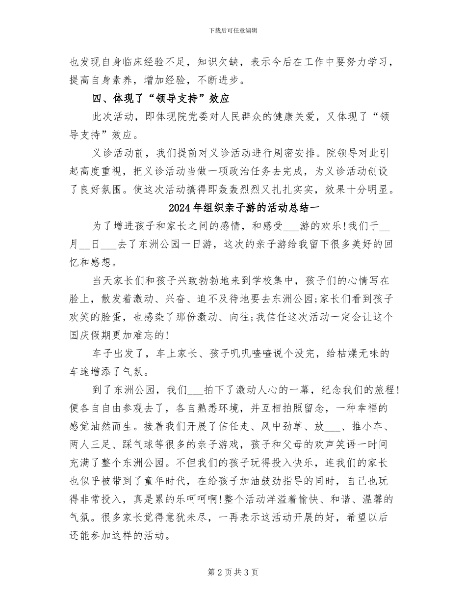 2024年组织义诊活动的总结二_第2页