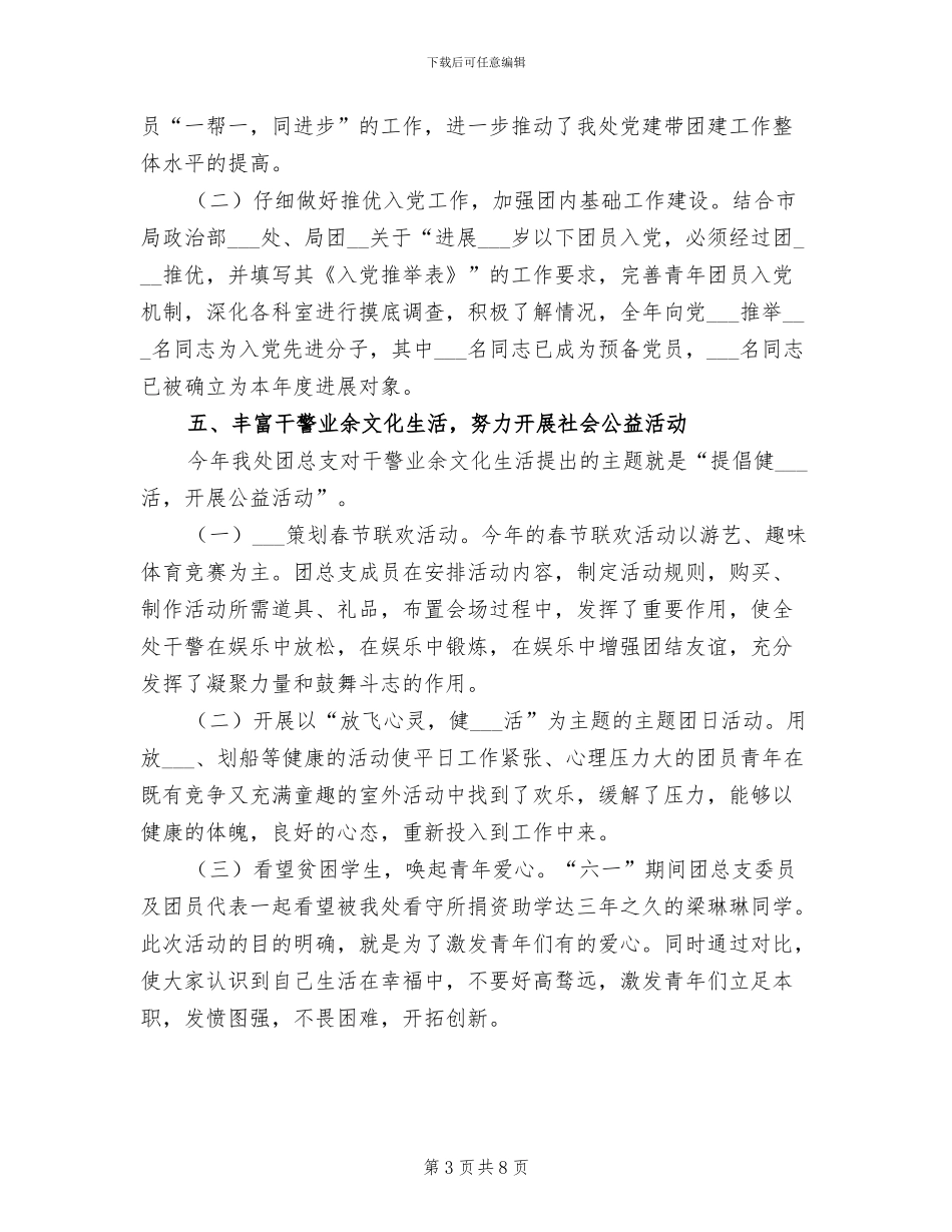 2024年终度团总支共青团工作总结_第3页