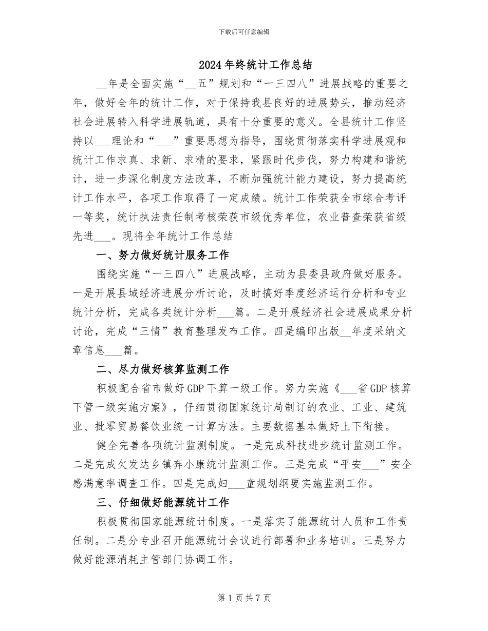 2024年终统计工作总结_第1页