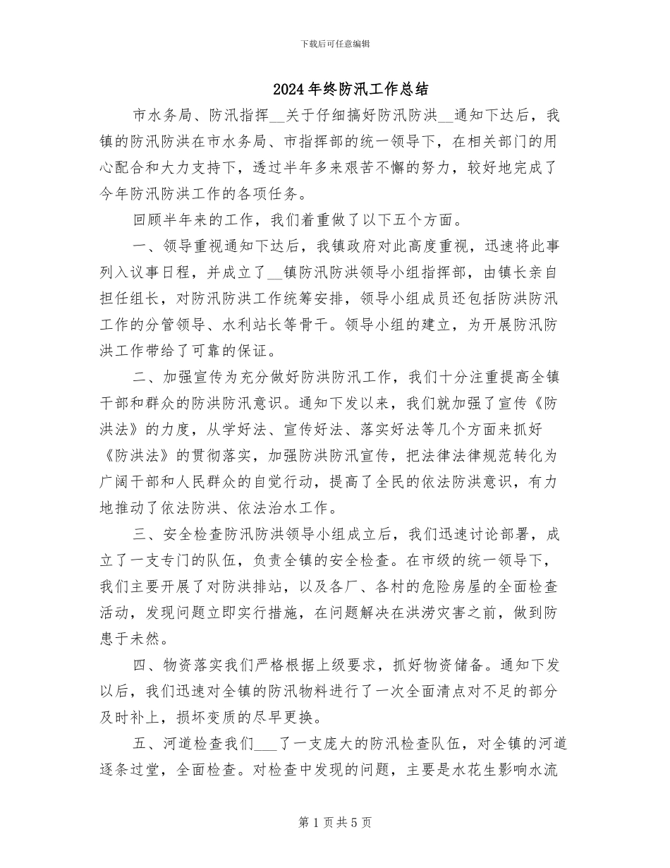2024年终防汛工作总结_第1页