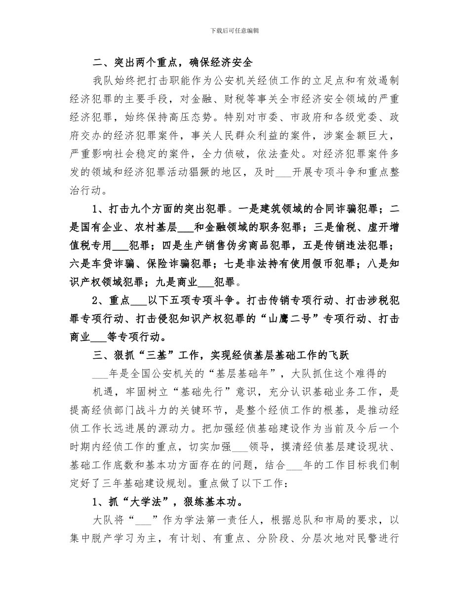 2024年经侦大队工作总结_第2页