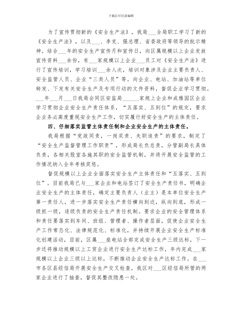 2024年经信局年度安全生产工作总结_第2页