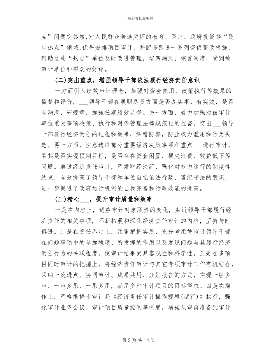 2024年经济责任审计的工作总结_第2页