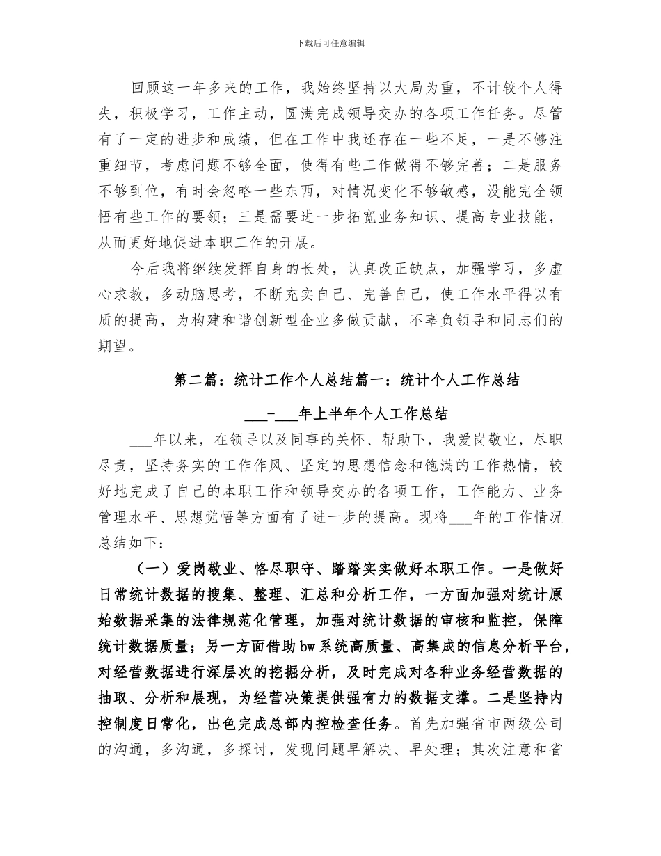 2024年统计个人工作总结范本_第3页