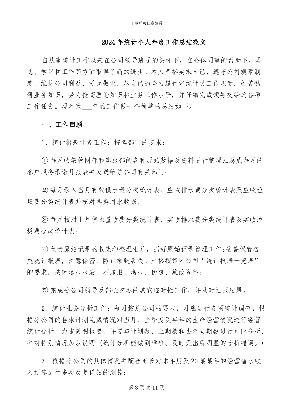 2024年统计个人年度工作总结_第3页