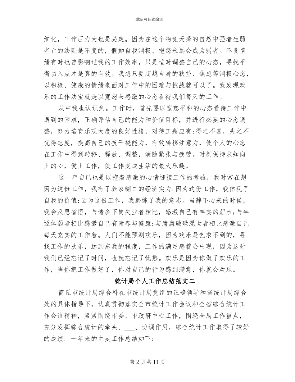 2024年统计局个人工作总结与计划_第2页